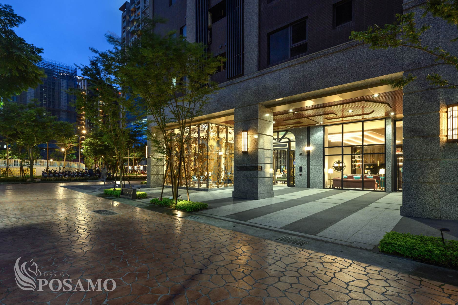 聯虹君耀  迎賓大廳  十邑設計  流線光影 豪宅美學