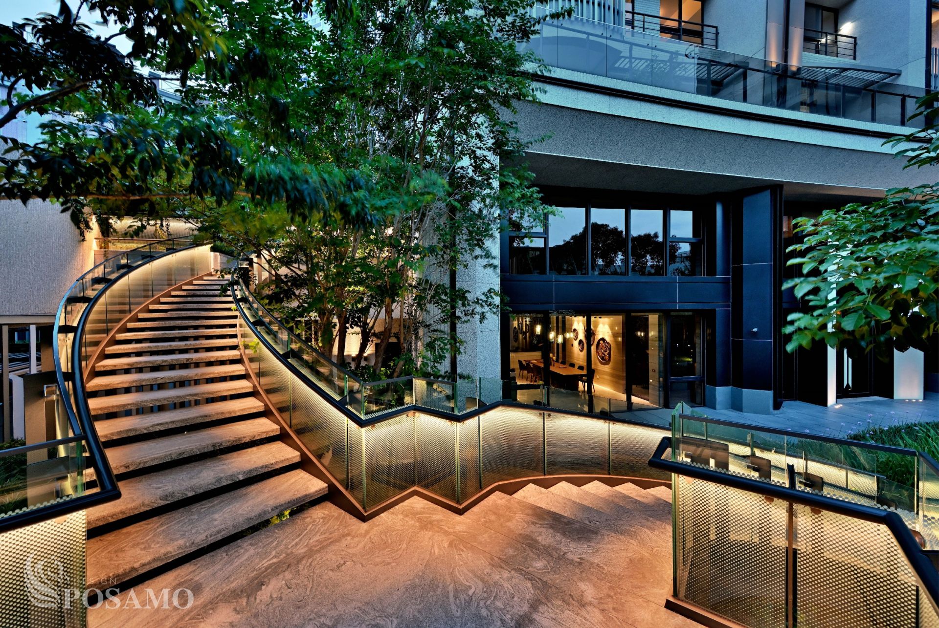 喬立圓容 花園橘金步梯 凝聚視覺焦點 ccplan design